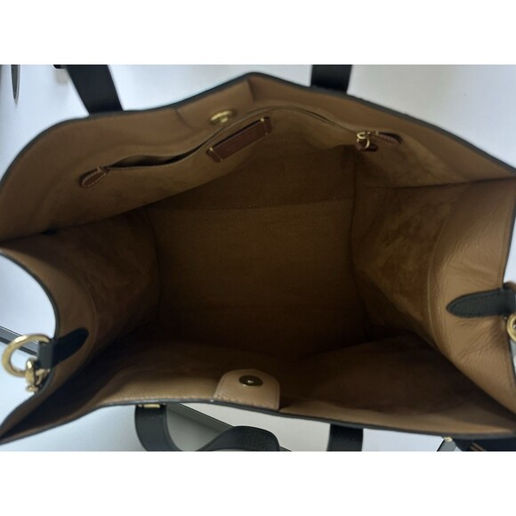 Coach Leatherware Colorblock Tote Double Top Handles/Crossbody Strap H2039-C0774 - Picture 4 of 15